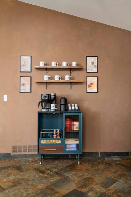 The coffee bar from further back