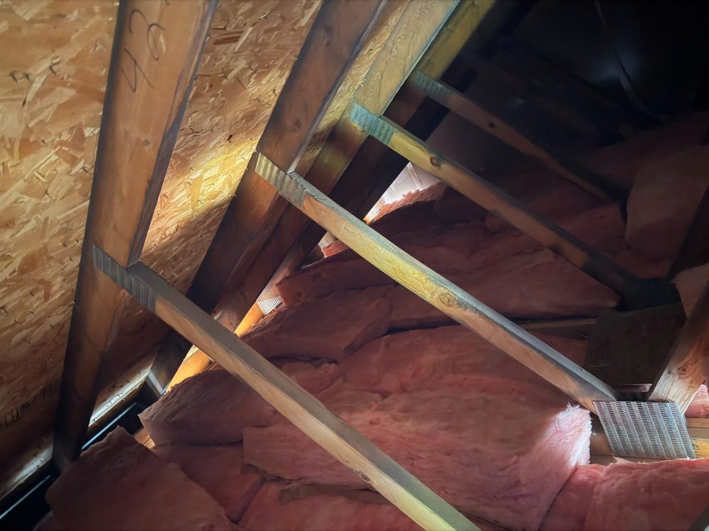 Renovation progress inside the cabin near Bailey, Colorado