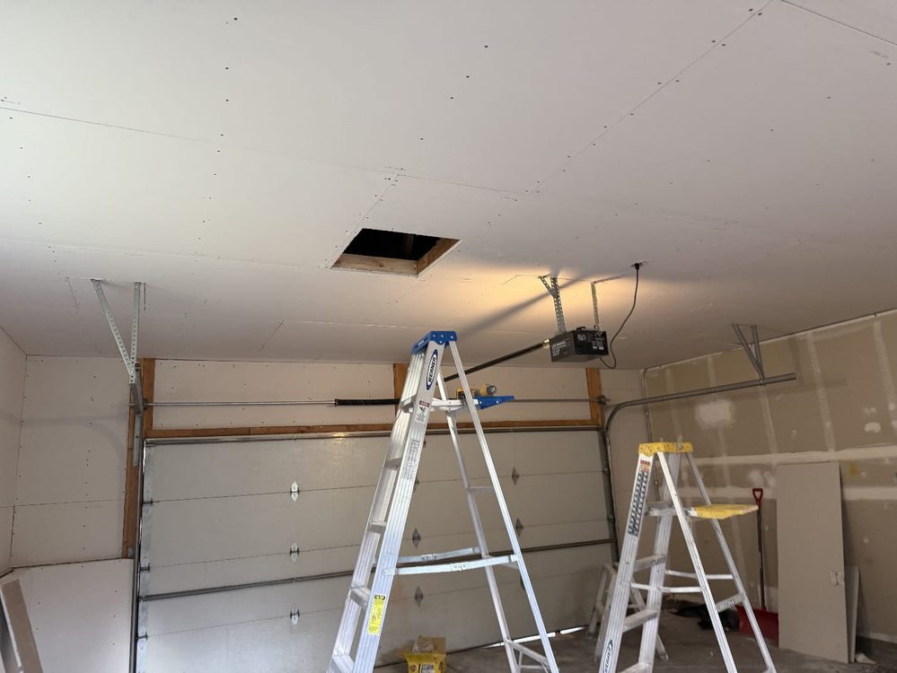 Interior work underway at the mountain cabin