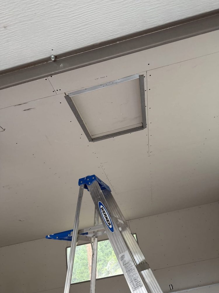 Drywall and framing progress at the cabin