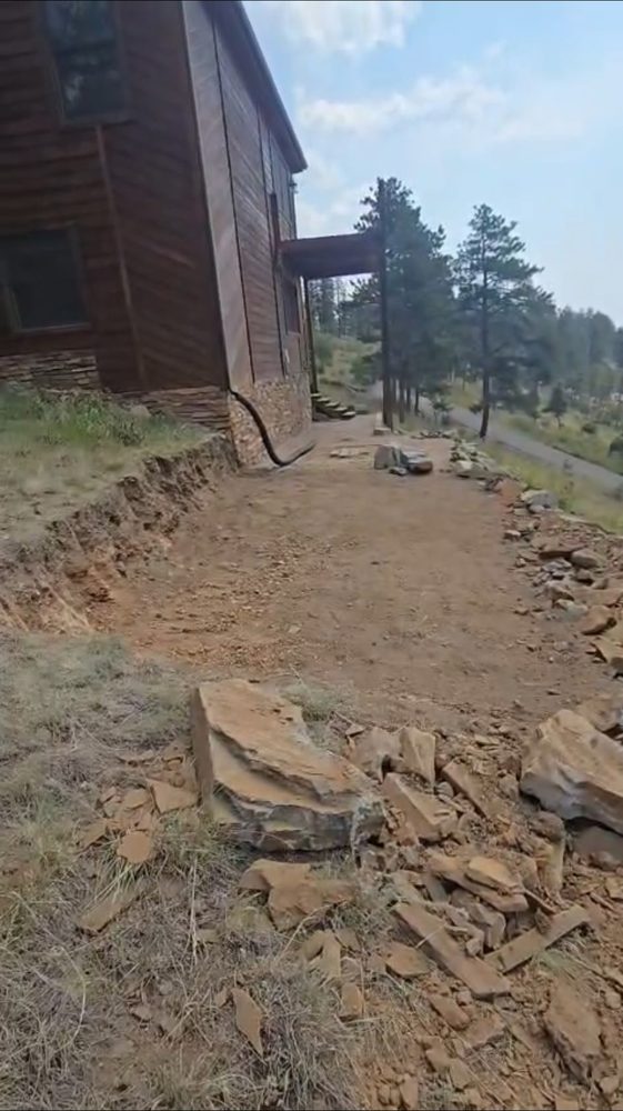 Reshaping the grounds around the cabin